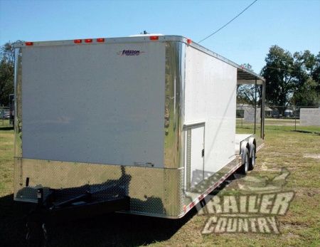 New 2026 NEW 8.5 x 30 Hybrid Trailer w/Open Deck Car/Toy Hauler & Pullout Ramps