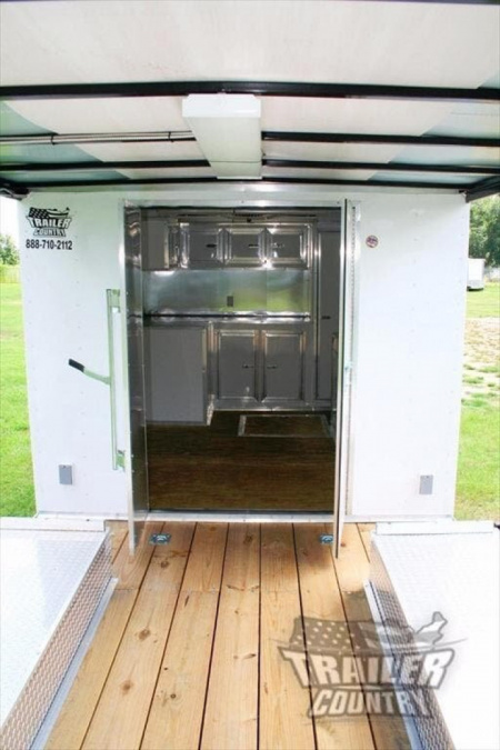 New 2026 NEW 8.5 x 30 Hybrid Trailer w/Open Deck Car/Toy Hauler & Pullout Ramps