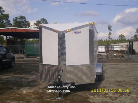 New 2026 Brand New Elite Series Custom Motorcycle 6x12 Single Axle, V-Nosed Enclosed Trailer
