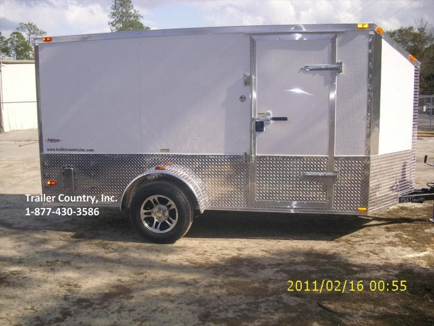 New Brand New Elite Series Custom Motorcycle 6x12 Single Axle, V-Nosed Enclosed Trailer