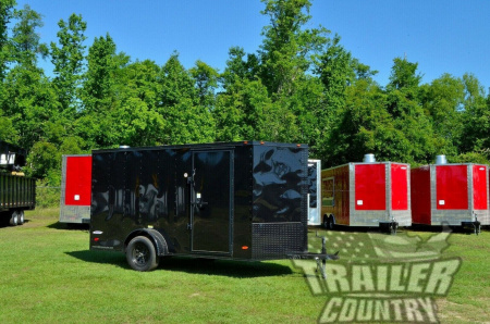 New 2026 NEW 6x12 Single Axle Motorcycle Trailer w/ Custom BLACK-OUT Trim Package