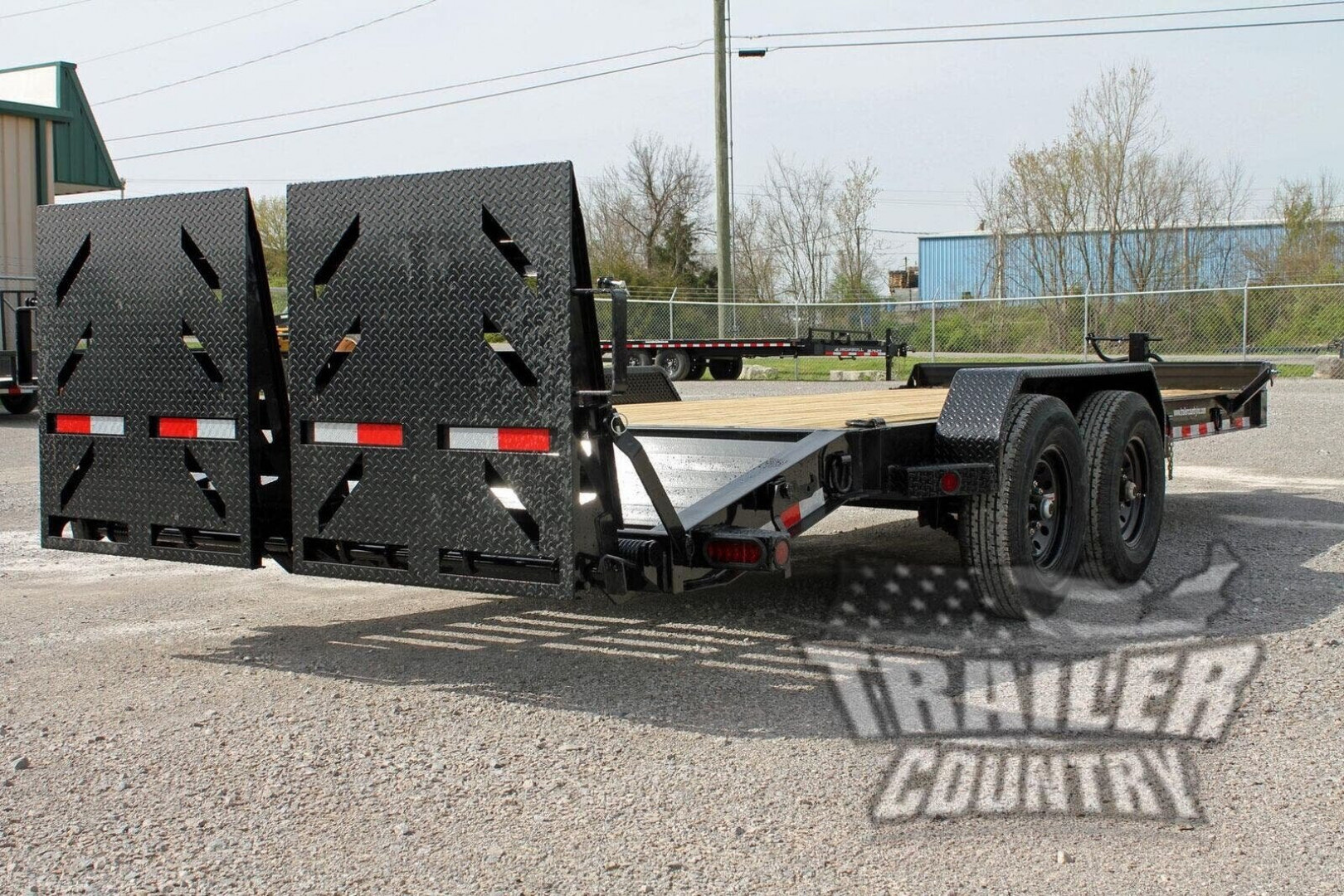New 2026 New 7' x 24' (21' + 3')Heavy Duty 14K Heavy Equipment Trailer ...