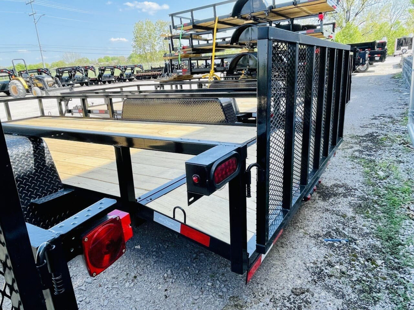New Brand New 82" x 16' Utility Trailer w/Dovetail and Fold Down Ramp Gate