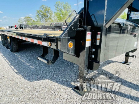 New 2026 New 8.5 ' x 26' Heavy Duty Gooseneck 21K Hydraulic Scissor Hoist Full Power Deckover