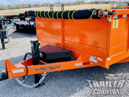 New 2026 New 7' x 16'  Hydraulic Dump Trailer w/ 24" High Sides, 1 Piece Floor, Remote, Power Up & Down, and MORE!