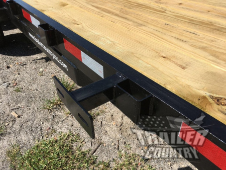New 7'x18' (16' + 2') Heavy Duty Open Wood Deck Car Hauler Trailer w/ 7,000 lb G.V.W.R