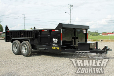 New Brand New 7' x 14' Bumper Pull Hydraulic Dump Trailer w/ 24" High Sides