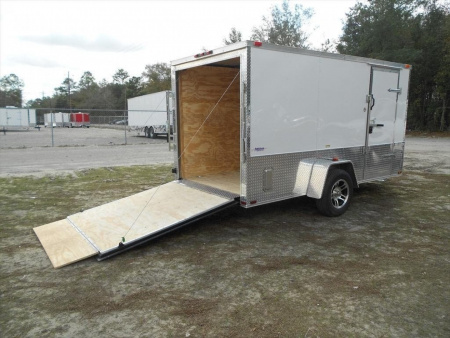 New 2026 Brand New Model 6 x 12 Single Axle, Enclosed Motorcycle Cargo Trailer