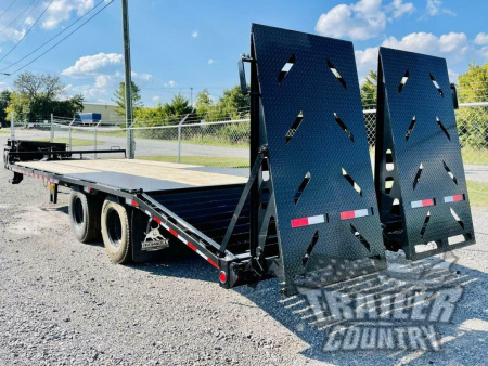 New 2026 New 8' x 25' 24K Heavy Eq. Hauler Trailer w/ Rampage Ramps & Pintle Eye Coupler