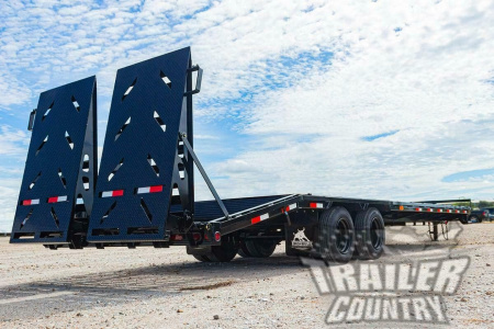 New 2026 New 8' x 25' 24K Heavy Eq. Hauler Trailer w/ Rampage Ramps & Pintle Eye Coupler