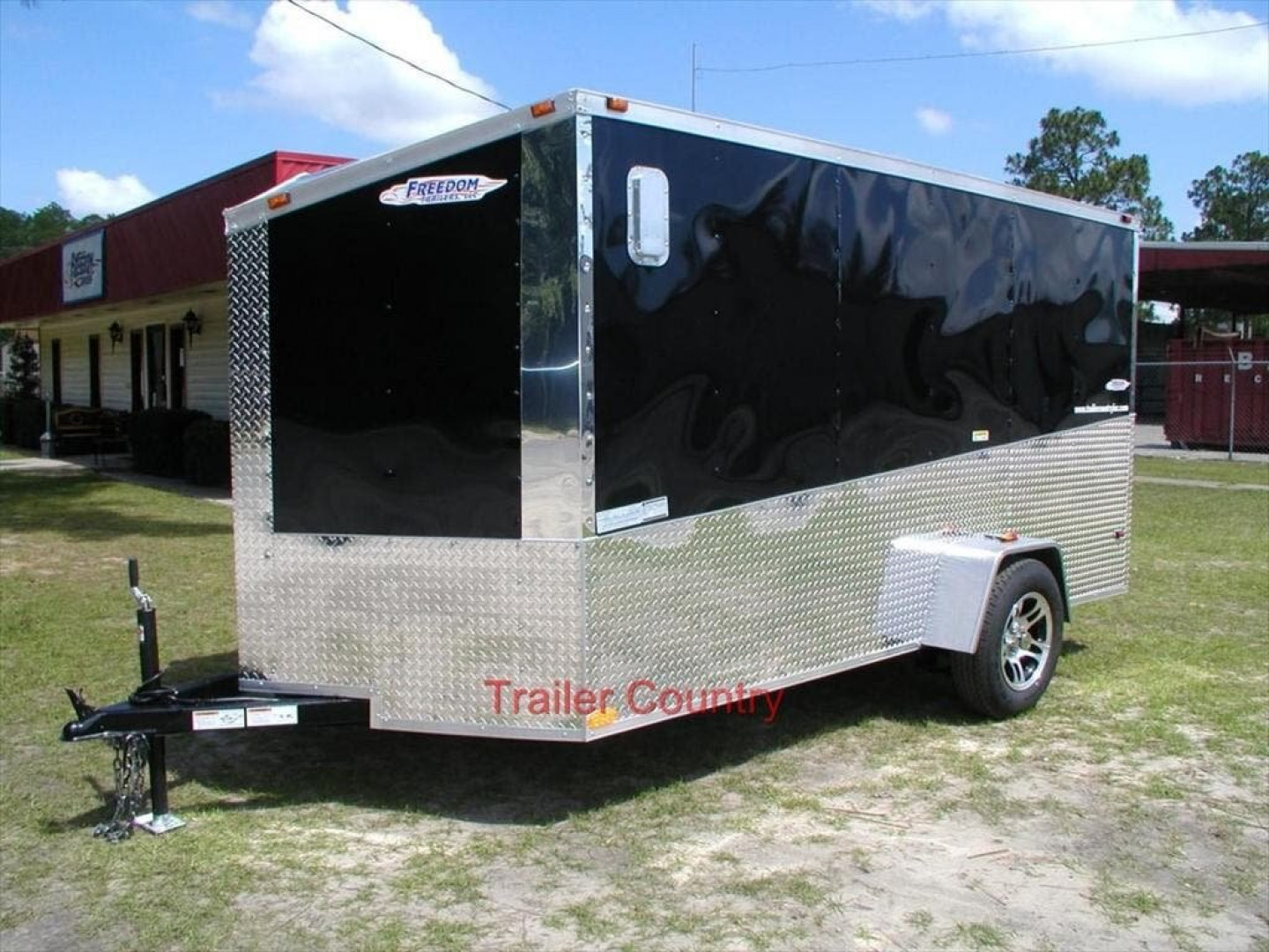 New NEW 6x12 Custom Enclosed Motorcycle Trailer with Slanted V-nose