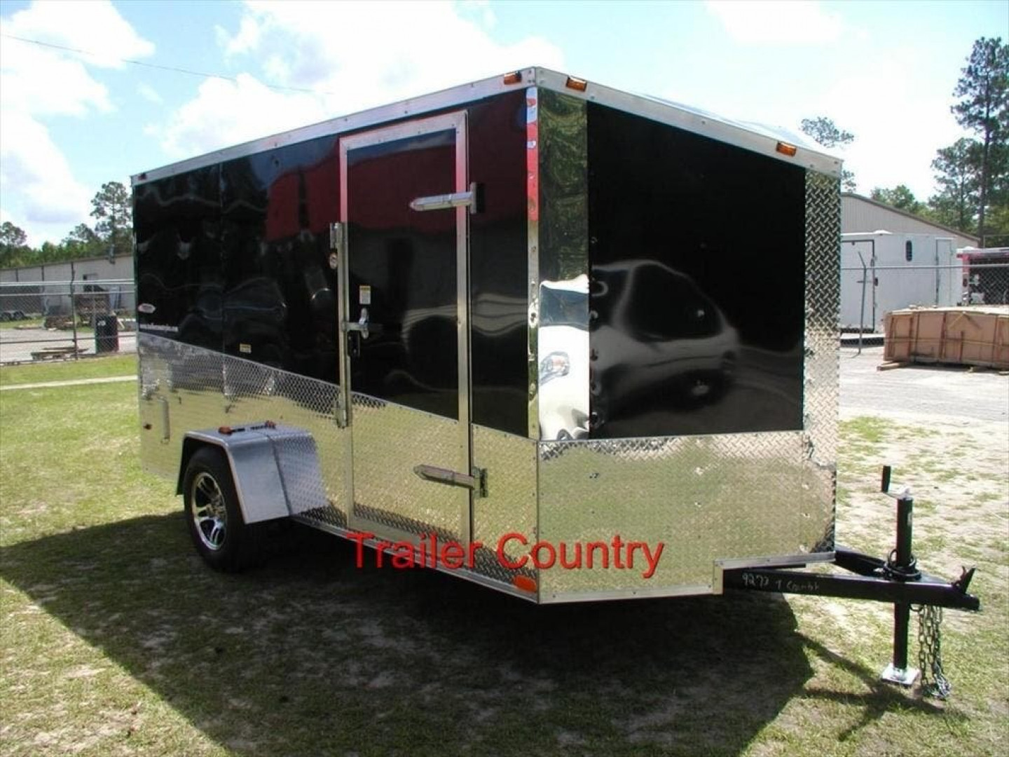 New NEW 6x12 Custom Enclosed Motorcycle Trailer with Slanted V-nose