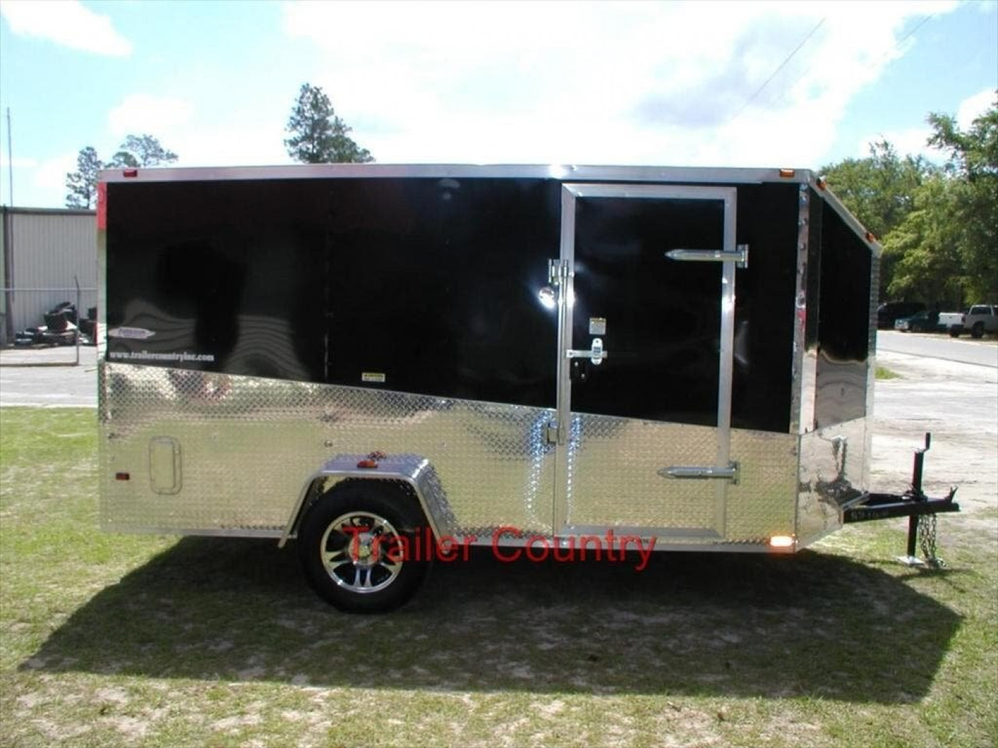 New NEW 6x12 Custom Enclosed Motorcycle Trailer with Slanted V-nose