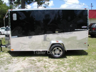 New NEW 6x12 Custom Enclosed Motorcycle Trailer with Slanted V-nose