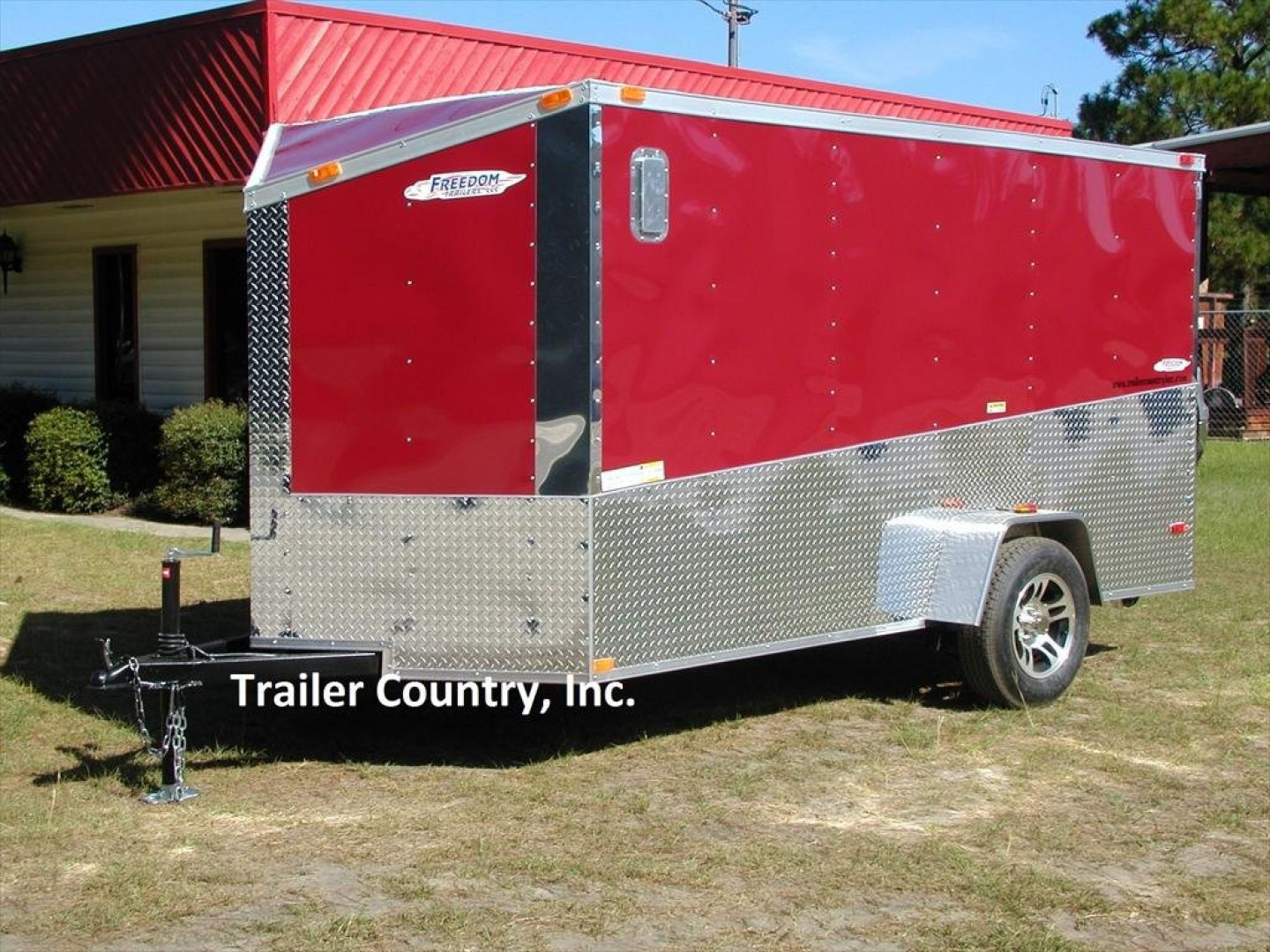 New 2026 NEW 6x12 Custom Enclosed Motorcycle Trailer with Slanted V-nose