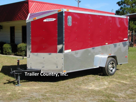 New 2026 NEW 6x12 Custom Enclosed Motorcycle Trailer with Slanted V-nose