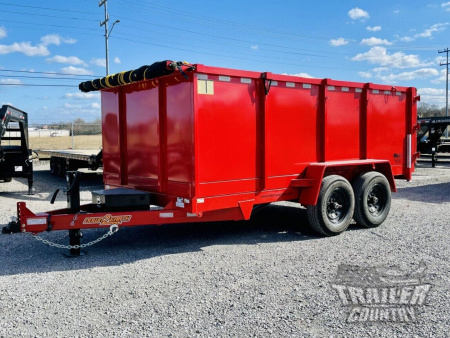 New 2026 New 7' x 14'  Hydraulic Dump Trlr w/ 48" High Sides, 1 Piece Floor