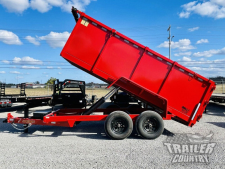 New 2026 New 7' x 14'  Hydraulic Dump Trlr w/ 48" High Sides, 1 Piece Floor