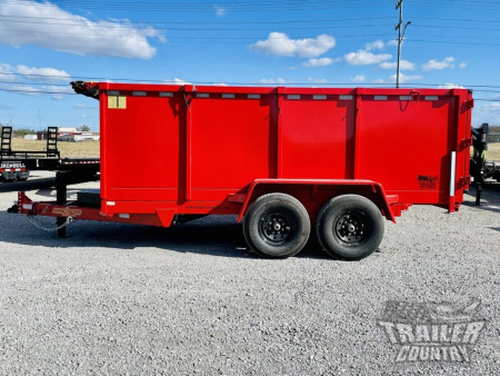 New 2026 New 7' x 14'  Hydraulic Dump Trlr w/ 48" High Sides, 1 Piece Floor