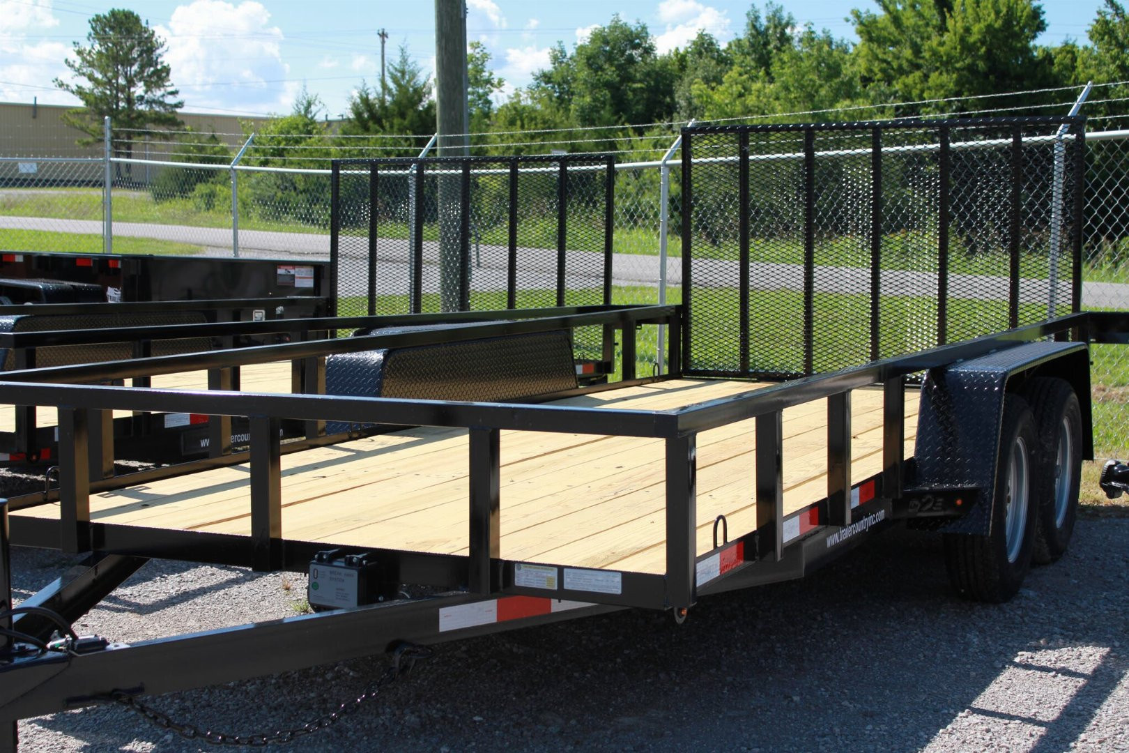 New 2026 Brand New 76" x 16Ft Utility Trailer with 48" Removable Rear Metal Ramp Gate