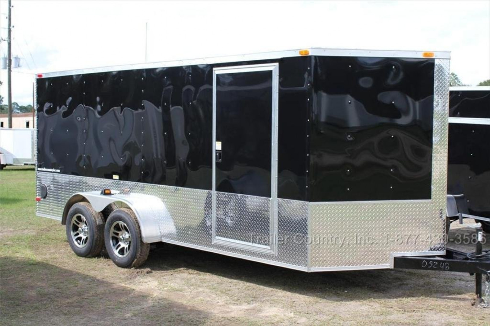 New 2026 Brand New Model 7 X 16 Tandem Axle, V-Nosed Enclosed Motorcycle Cargo Trailer