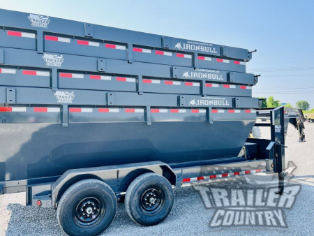 New 2026 NEW 83'' x 16' Gooseneck 14K Tandem Axle, Roll-Off Dump Trailer w/3 Bin Bundle Pkg
