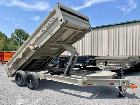 New 2026 New Model 7'x14' Tandem Axle, Bumper Pull, Scissor Hoist Hydraulic Dump Trailer