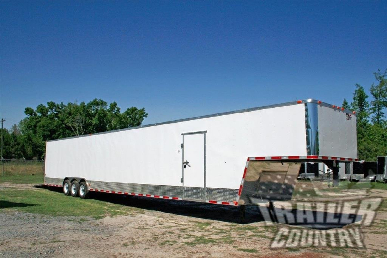 New Brand New Model 8.5 x 44 + 8' RISER Triple Axle, Enclosed Gooseneck ...