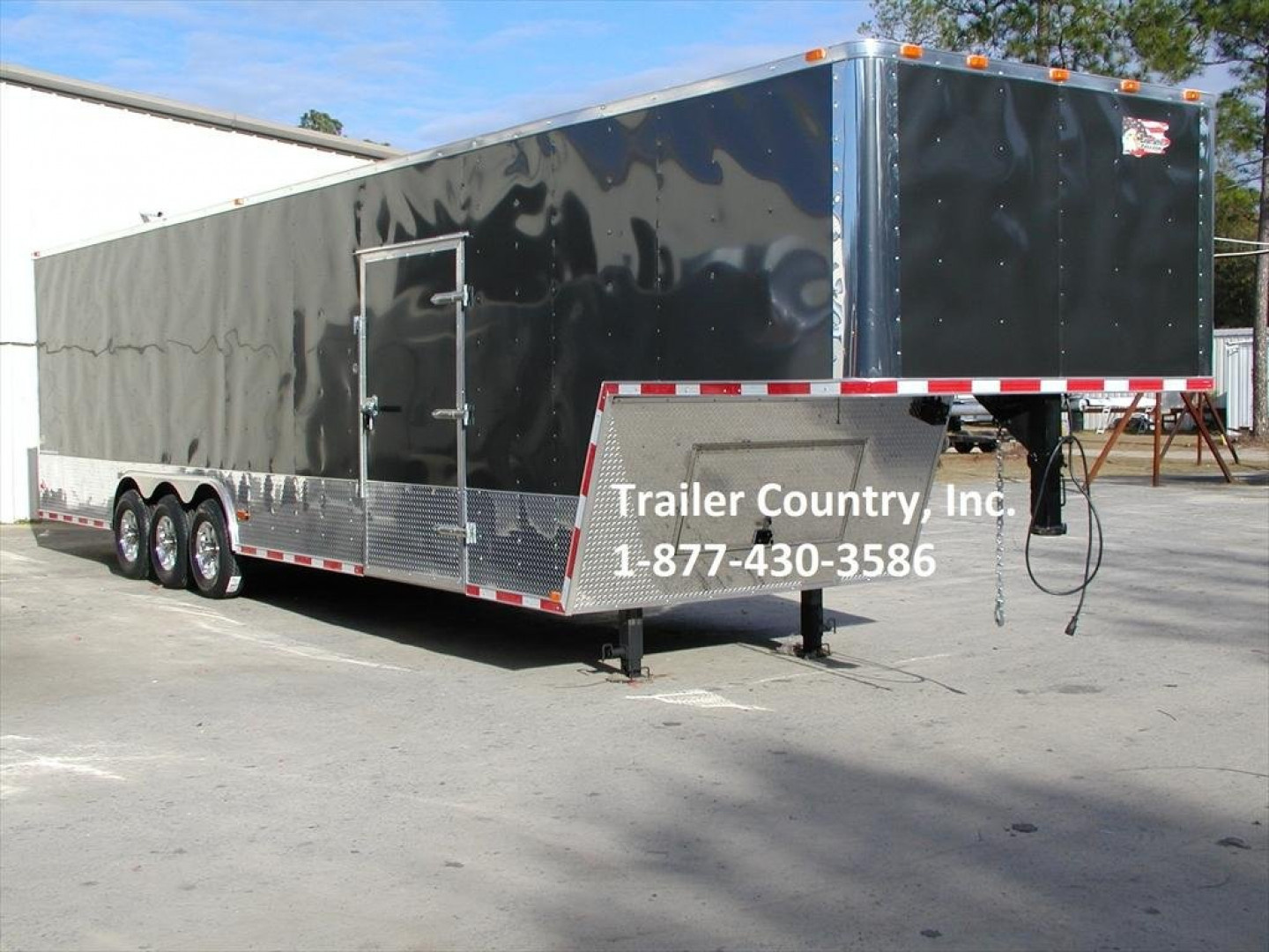 New 2026 Brand New 8.5x30 + 8' RISER Triple Axle, Enclosed Gooseneck ...