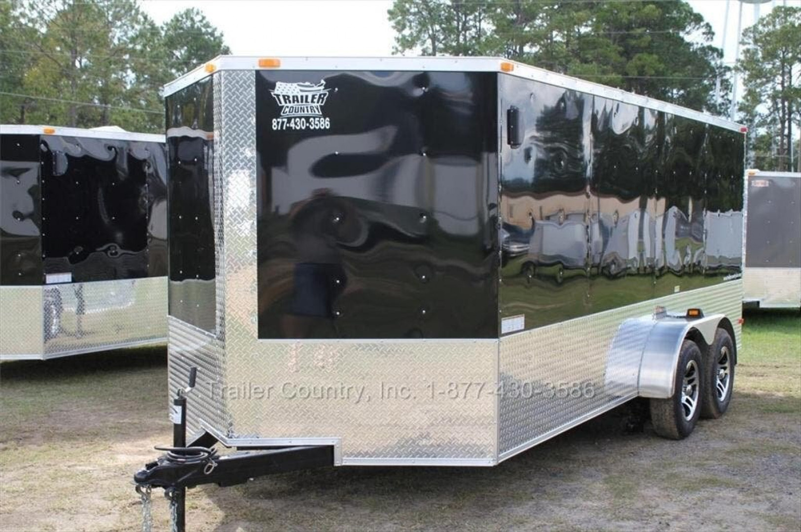 New 2026 Brand New Model 7 X 16 Tandem Axle, V-Nosed Enclosed Motorcycle Cargo Trailer