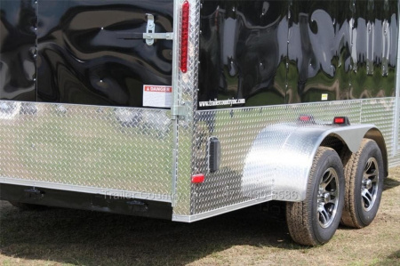 New 2026 Brand New Model 7 X 16 Tandem Axle, V-Nosed Enclosed Motorcycle Cargo Trailer