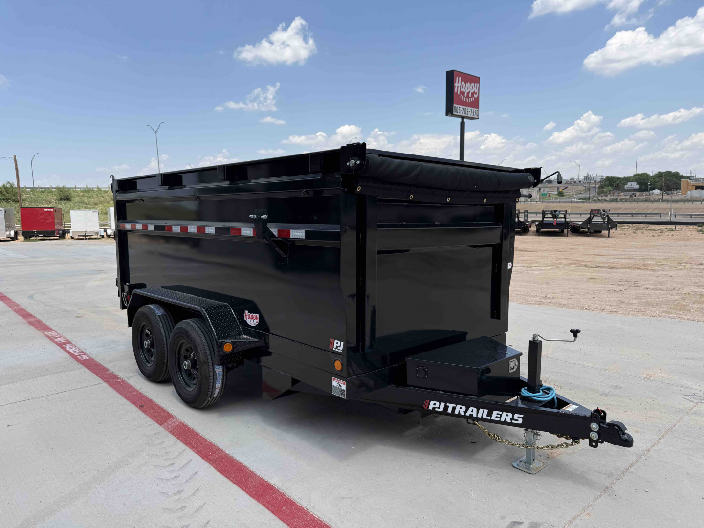 New 2026 PJ 72"x12' BP Tandem Axle Dump w/ 48" Sides – D3
