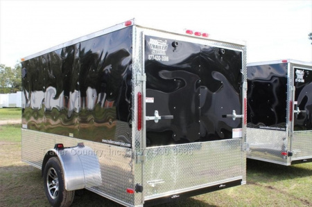 New 2026 Brand New Model 6 X 12 Single Axle, V-Nosed Enclosed Motorcycle Cargo Trailer