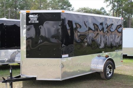 New 2026 Brand New Model 6 X 12 Single Axle, V-Nosed Enclosed Motorcycle Cargo Trailer