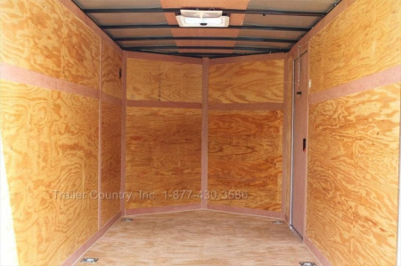 New 2026 Brand New Model 6 X 12 Single Axle, V-Nosed Enclosed Motorcycle Cargo Trailer