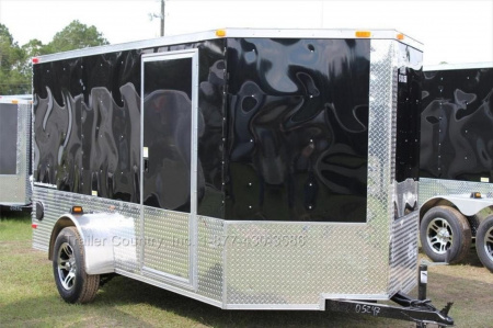 New 2026 Brand New Model 6 X 12 Single Axle, V-Nosed Enclosed Motorcycle Cargo Trailer