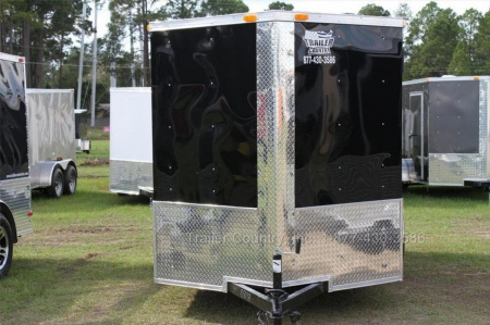 New 2026 Brand New Model 6 X 12 Single Axle, V-Nosed Enclosed Motorcycle Cargo Trailer