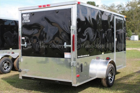 New 2026 Brand New Model 6 X 12 Single Axle, V-Nosed Enclosed Motorcycle Cargo Trailer