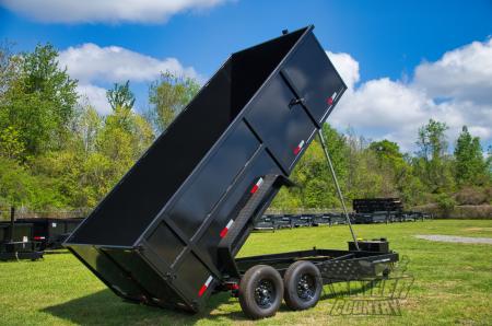 New 2026 New 7' x 16' Bumper Pull Hydraulic Dump Trailer w/ Rear Doors & Removable Ramps