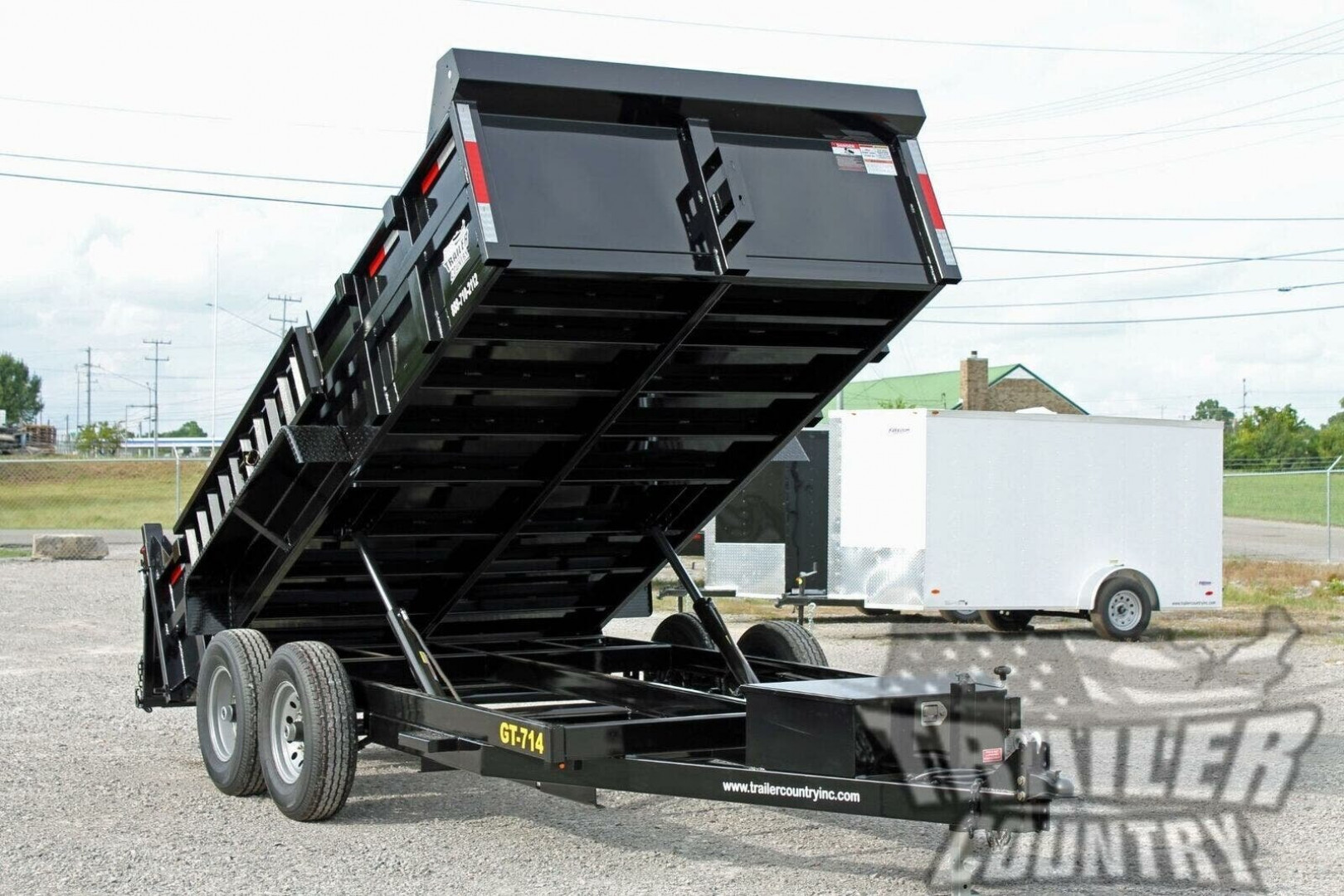 New Brand New 7' x 14' Bumper Pull Hydraulic Dump Trailer w/ 24" High Sides