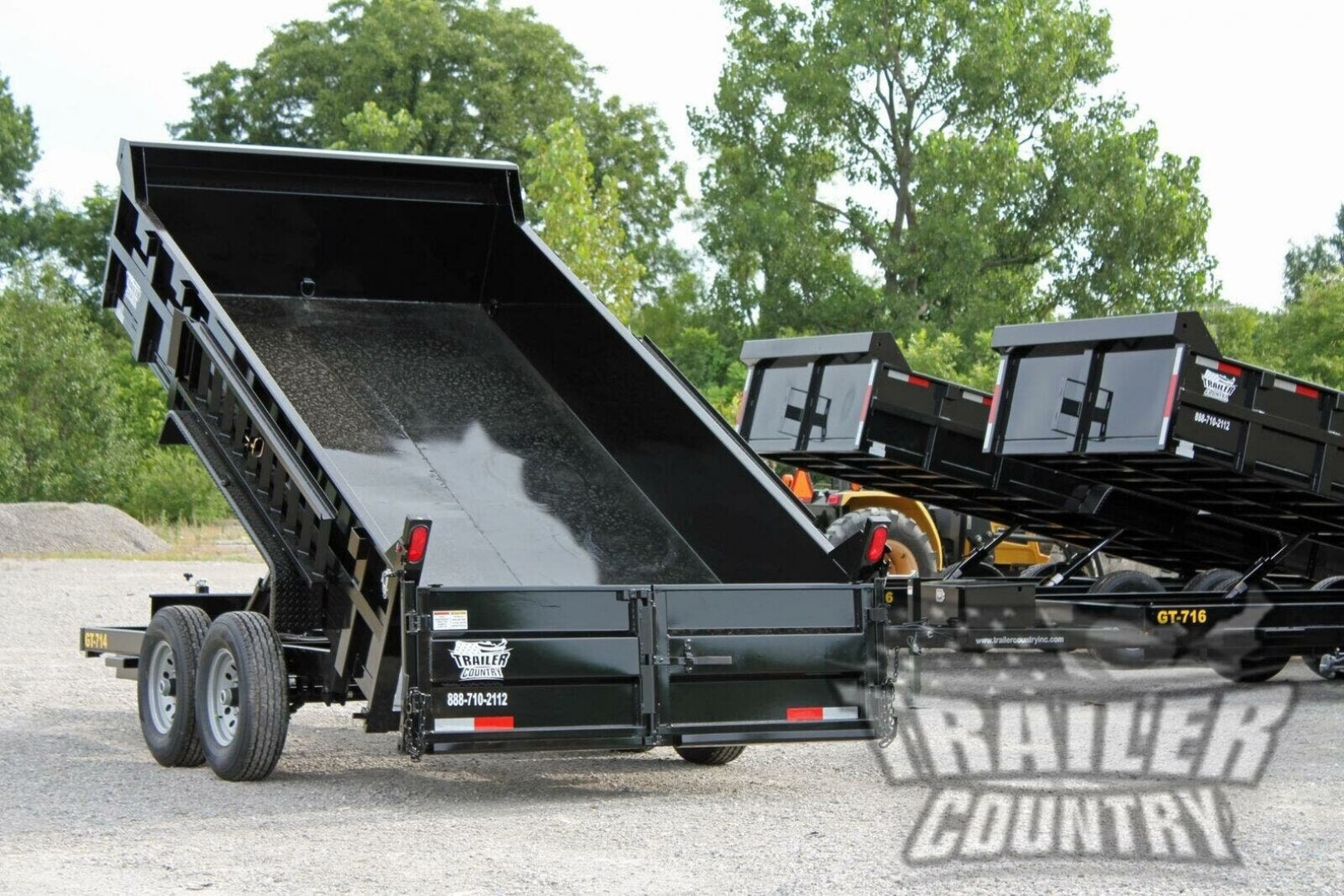 New Brand New 7' x 14' Bumper Pull Hydraulic Dump Trailer w/ 24" High Sides