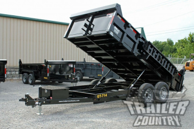 New Brand New 7' x 14' Bumper Pull Hydraulic Dump Trailer w/ 24  High Sides