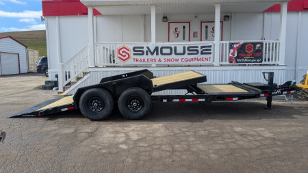 New 2025 CAM 21' (5+16) Lo Pro Extra Wide Split Tilt Trailer w/ Pallet Fork Carrier