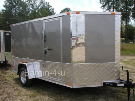 New 2026 Brand New Model 6x12 Single Axle, MOTORCYCLE Enclosed Trailer with D-Rings