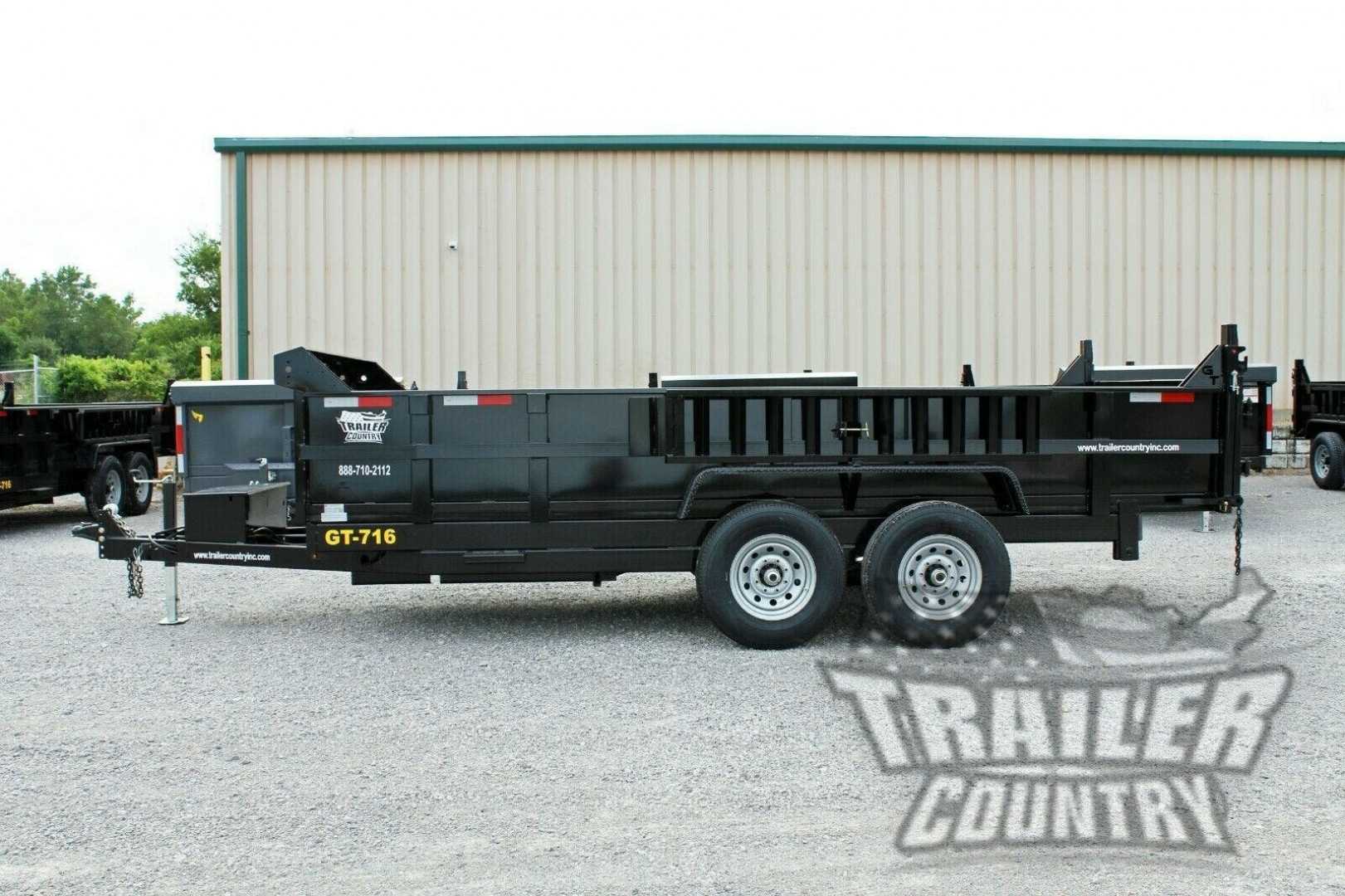New Brand New 7' x 16' Bumper Pull Hydraulic Dump Trailer w/ 24" High Sides