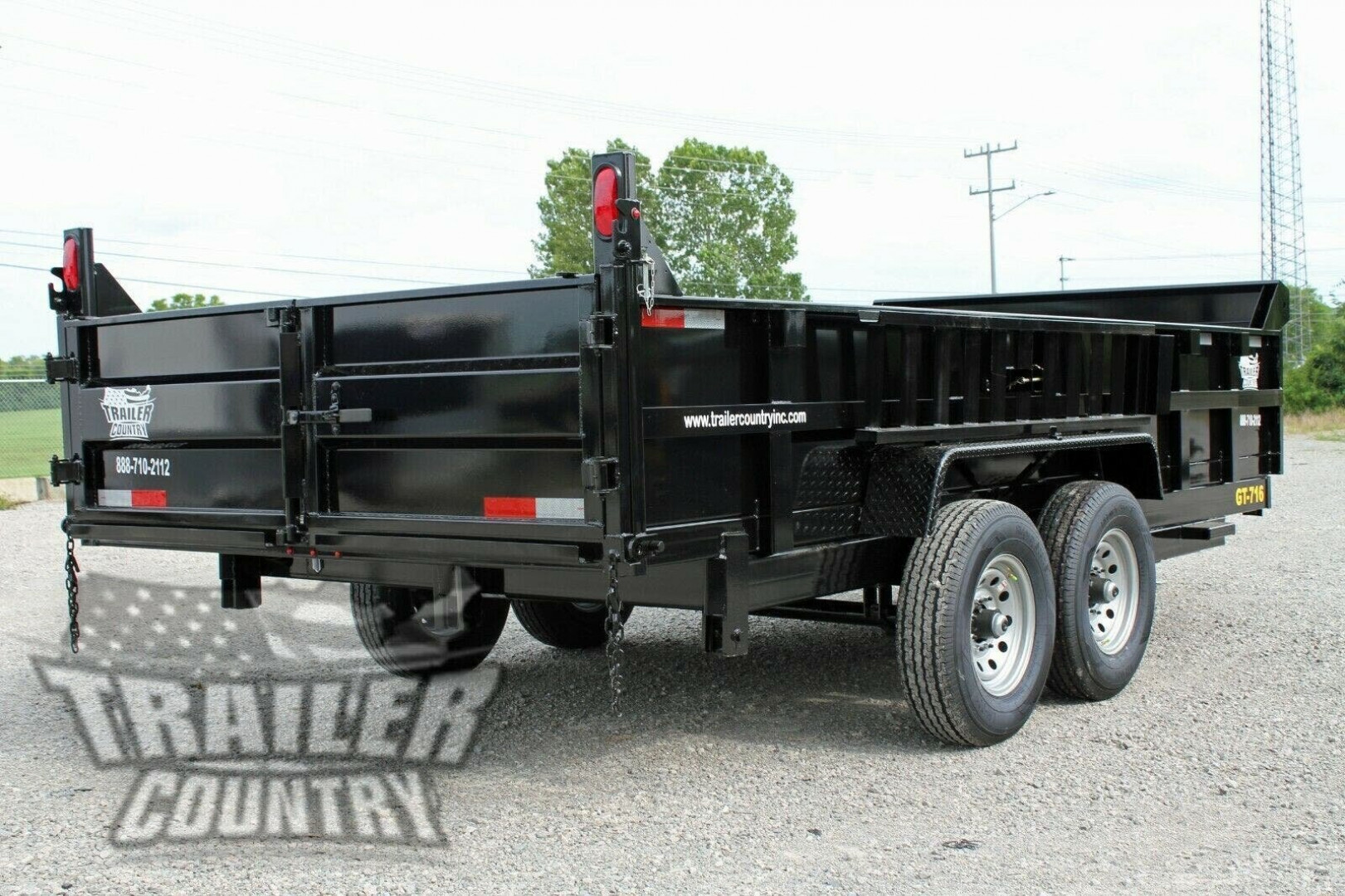 New Brand New 7' x 16' Bumper Pull Hydraulic Dump Trailer w/ 24" High Sides
