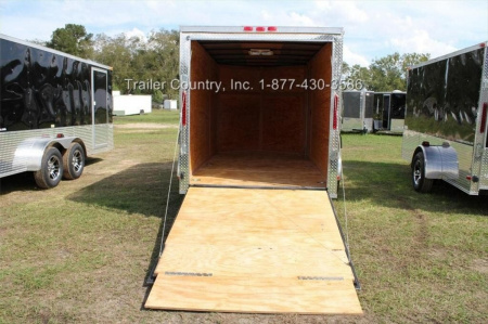 New 2026 Brand New Model 6 X 12 Single Axle, V-Nosed Enclosed Motorcycle Cargo Trailer