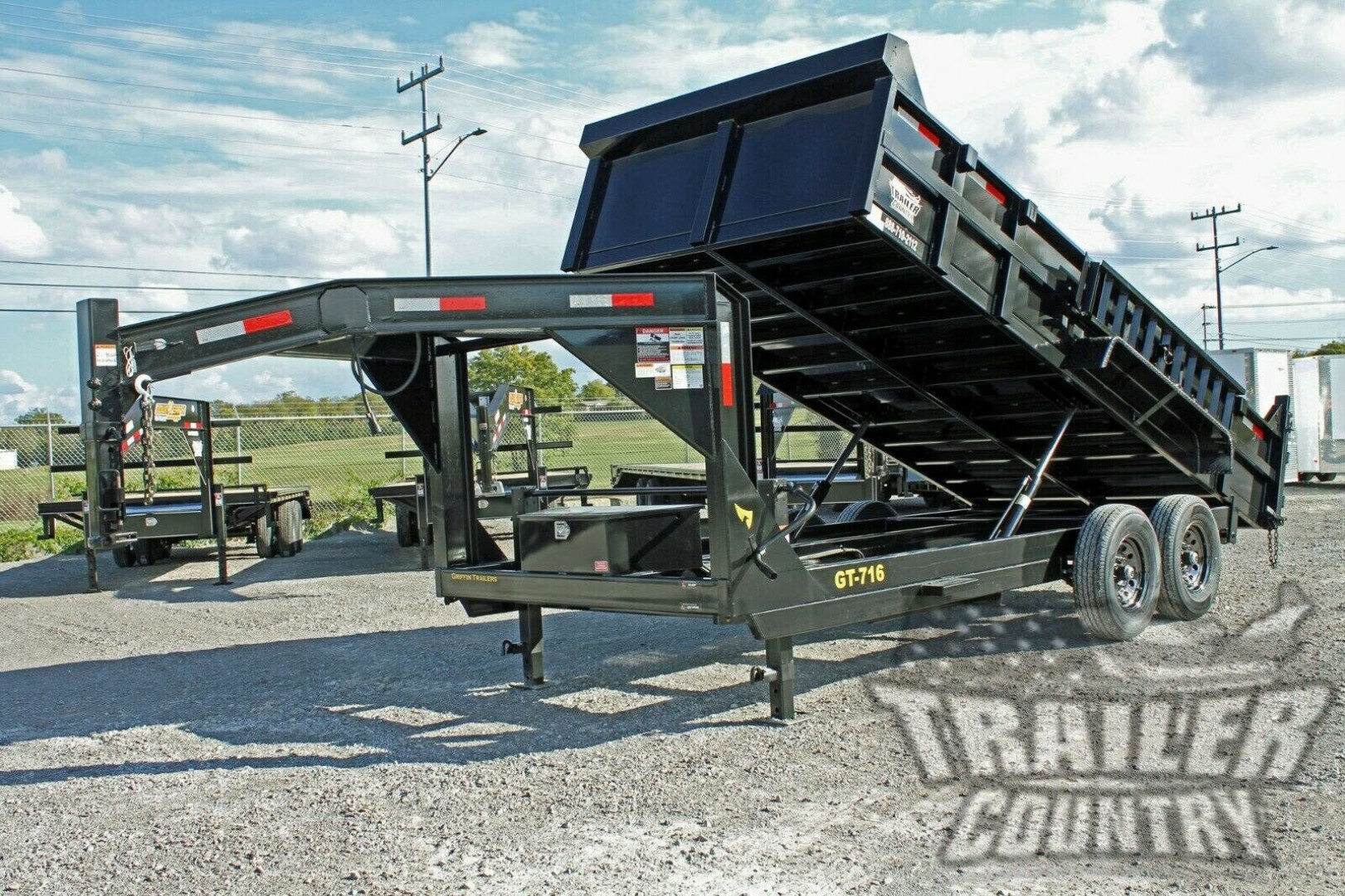 New NEW GN 7 x 16 Dual Cylinder Hydraulic Dump Trailer w/ Combo Spreader Gate
