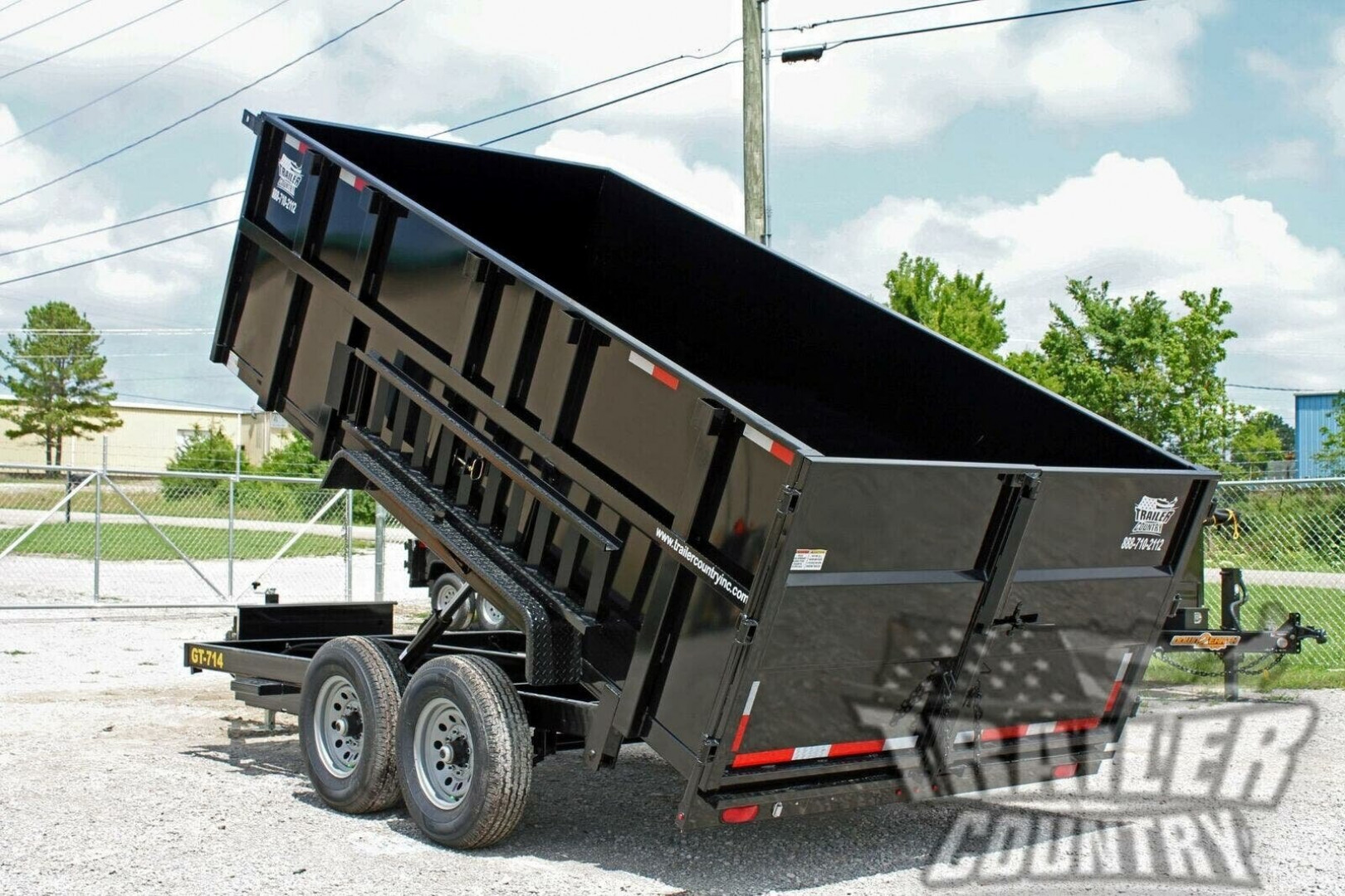 New Brand New 7' x 14'  Hydraulic Dump Trailer w/ 36" High Sides