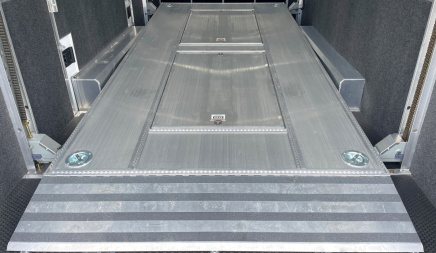 Used 2021 ATC 22' Quest ST305 White Stacker Car Hauler Trailer-- Escape Door, Winch, Spare